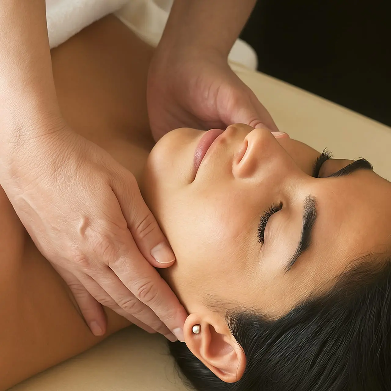 Lymphdrainage Haidhausen Lymphdrainage Haidhausen - Frau erhält Lymphdrainage Behandlung in Haidhausen